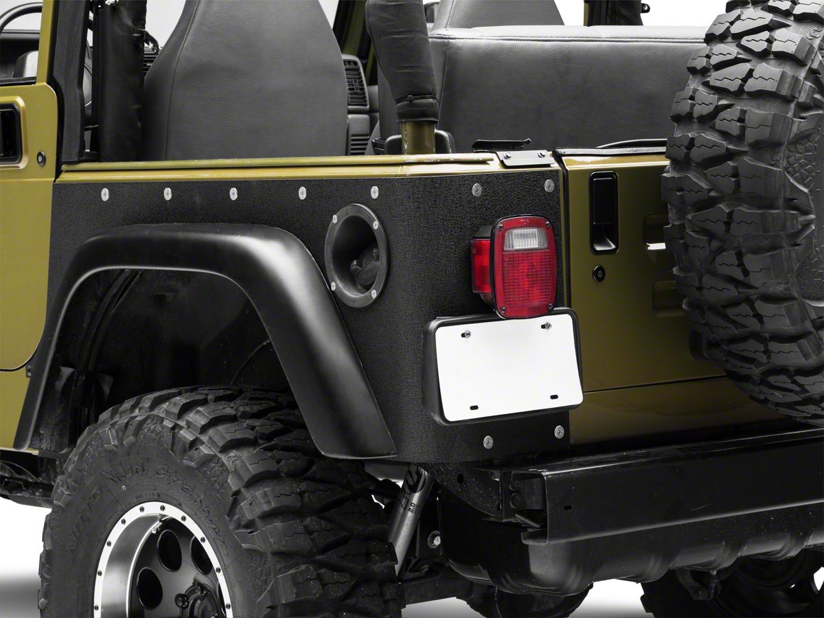 Smittybilt Jeep Wrangler Textured Black XRC Rear Corner Guards 76874 (97-06 Jeep  Wrangler TJ, Excluding Unlimited)