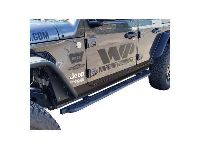 Side Plates; Smooth Black (18-24 Jeep Wrangler JL 4-Door)