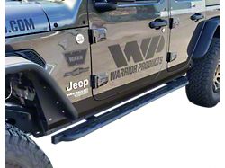 Side Plates; Smooth Black (18-23 Jeep Wrangler JL 4-Door)