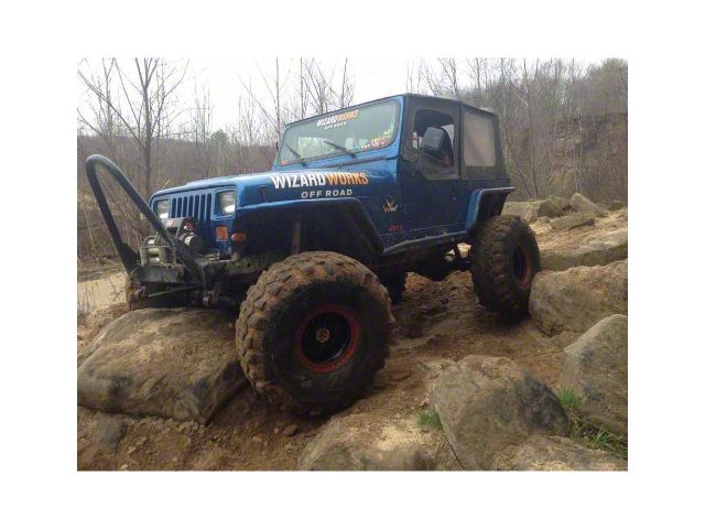 Wizard Works Offroad Stubby Front Bumper with Stinger; Bare Steel (97-06 Jeep Wrangler TJ)