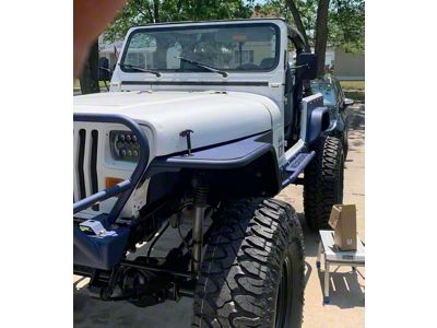 Wizard Works Offroad Front Tube Fenders with Inners; Bare Steel (97-06 Jeep Wrangler TJ)