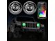XK Glow 7-Inch RGB LED Headlights; Black Housing; Clear Lens (20-24 Jeep Gladiator JT)