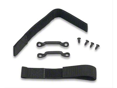 Front Door Limiting Strap Kit; Black (20-23 Jeep Gladiator JT)
