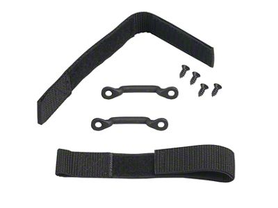 Rear Door Limiting Strap Kit; Black (20-24 Jeep Gladiator JT)
