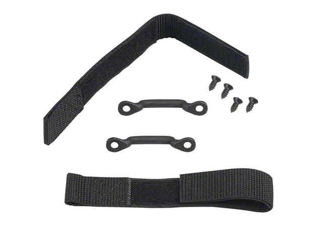 Rear Door Limiting Strap Kit; Black (07-24 Jeep Wrangler JK & JL)