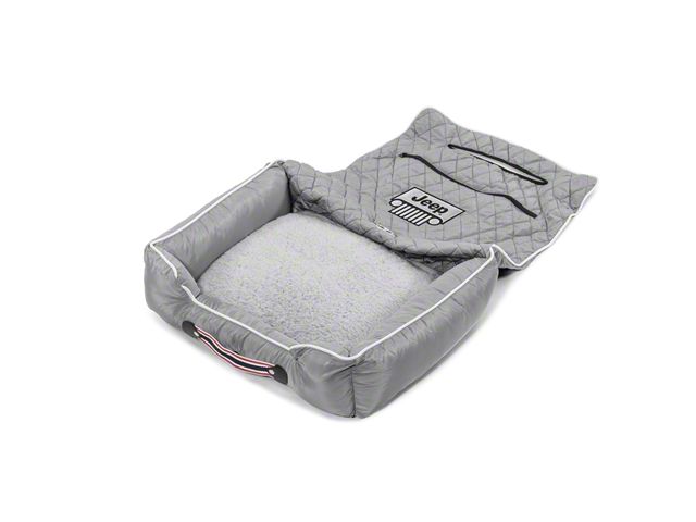 PetBed2Go Seat Cover with Jeep Grille; Gray (Universal; Some Adaptation May Be Required)