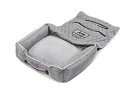 PetBed2Go Seat Cover with Jeep Grille; Gray (Universal; Some Adaptation May Be Required)
