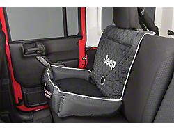 PetBed2Go Seat Cover with Jeep Smiley Face; Gray (Universal; Some Adaptation May Be Required)