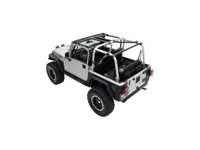 Smittybilt SRC Cage 7-Piece Kit; Gloss Black (97-06 Jeep Wrangler TJ)