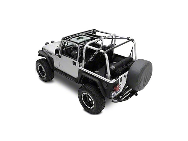Smittybilt SRC Cage 7-Piece Kit; Gloss Black (07-10 Jeep Wrangler JK 2-Door)