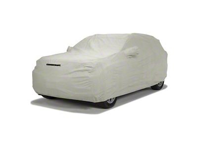 Covercraft Custom Car Covers 3-Layer Moderate Climate Car Cover; Gray (76-86 Jeep CJ7 w/o Spare Tire)
