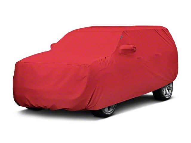 Covercraft Custom Car Covers Form-Fit Car Cover; Bright Red (76-86 Jeep CJ7 w/o Spare Tire)