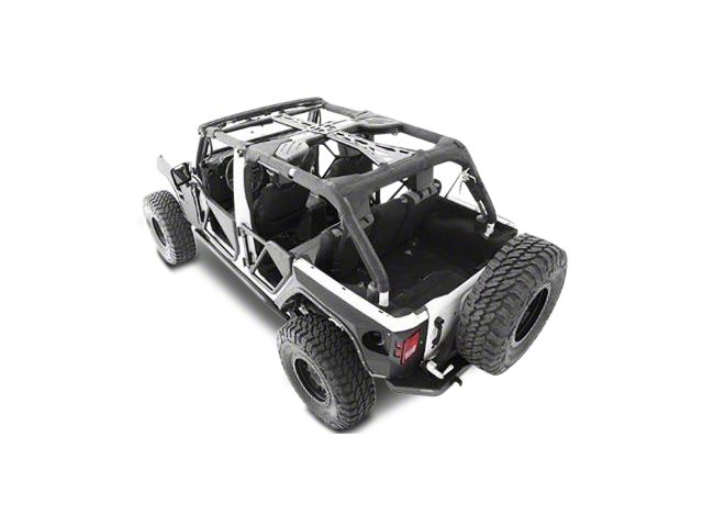 Smittybilt SRC Cage 7-Piece Kit; Gloss Black (11-18 Jeep Wrangler JK 2-Door)