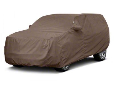 Covercraft Custom Car Covers WeatherShield HP Car Cover; Taupe (76-86 Jeep CJ7 w/ Spare Tire)