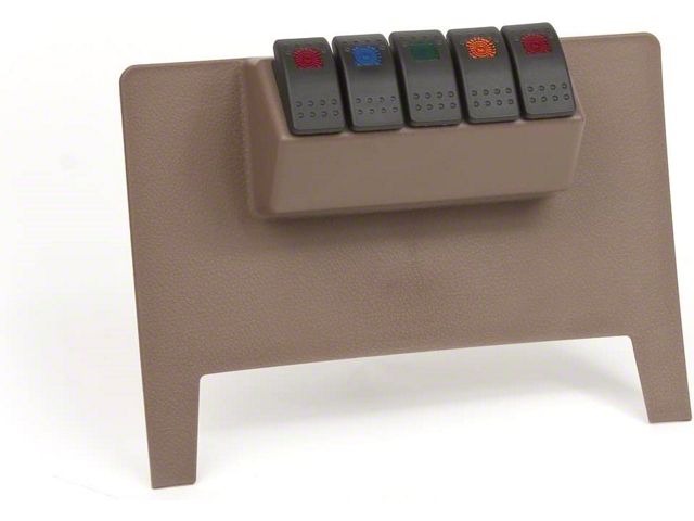Daystar Lower Dash Switch Panel; Tan (07-18 Jeep Wrangler JK w/ Automatic Transmission)