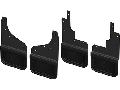 Mud Flaps with Black Plate; Front and Rear (18-23 Jeep Wrangler JL, Excluding Rubicon 392)