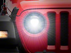 Empire Offroad LED 9-Inch Trident Series LED Headlights; Black Housing; Clear Lens (20-23 Jeep Gladiator JT)
