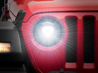 Empire Offroad LED 9-Inch Trident Series LED Headlights; Black Housing; Clear Lens (18-23 Jeep Wrangler JL)