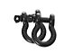 Overland Vehicle Systems 3/4-Inch 4.75-Ton Recovery Shackles; Black
