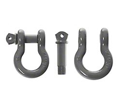 Overland Vehicle Systems 3/4-Inch 4.75-Ton Recovery Shackles; Gray