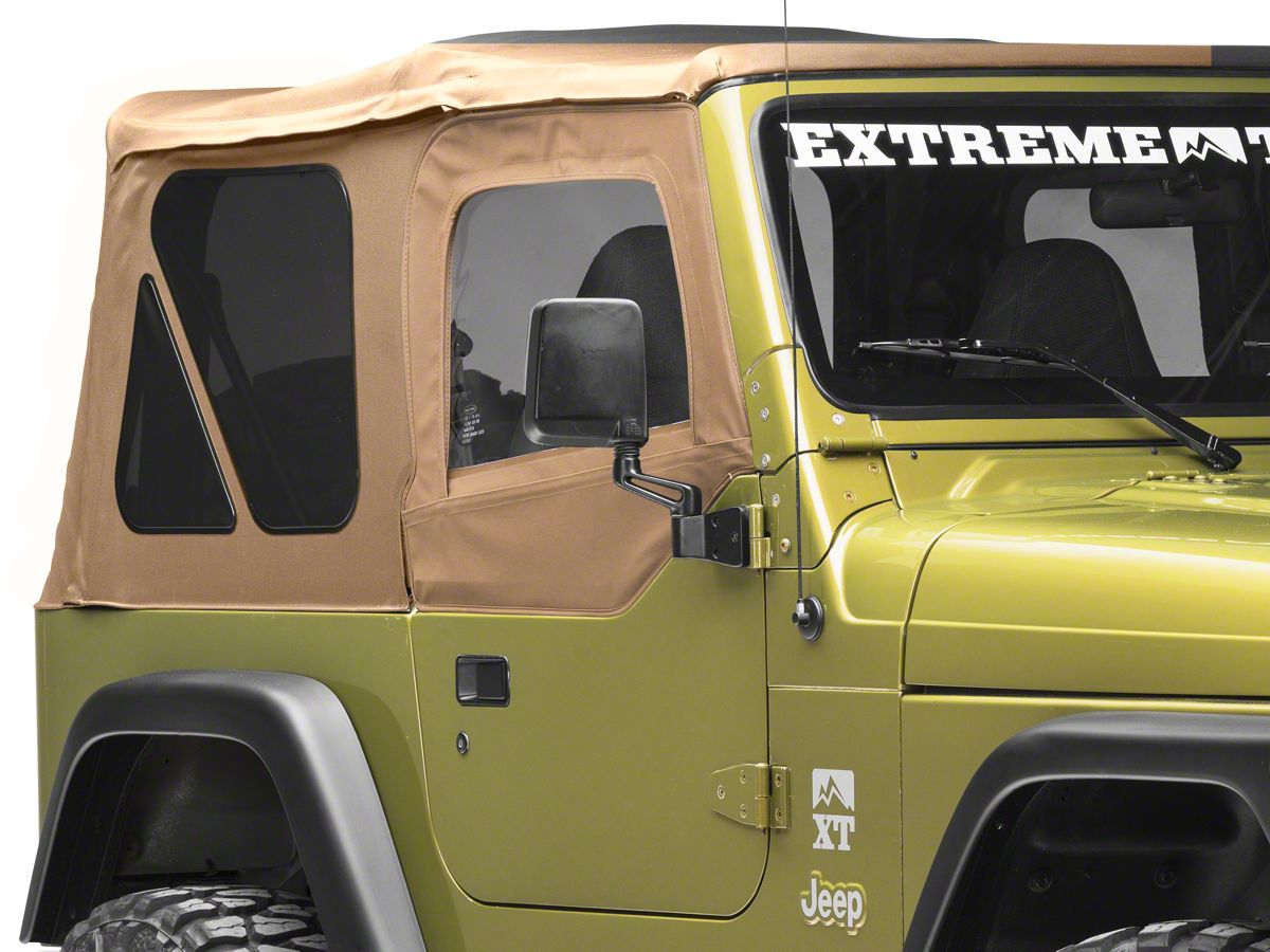 Smittybilt Jeep Wrangler Soft Top Door Skin w/ Frame & Clear Windows -  Passenger Side - Spice Denim 79517 (97-06 Jeep Wrangler TJ)