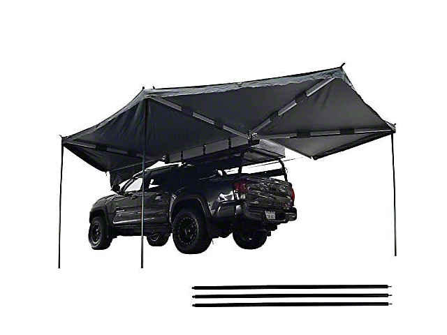 Overland Vehicle Systems Nomadic 270 LT Awning with Travel Cover; Driver Side (Universal; Some Adaptation May Be Required)