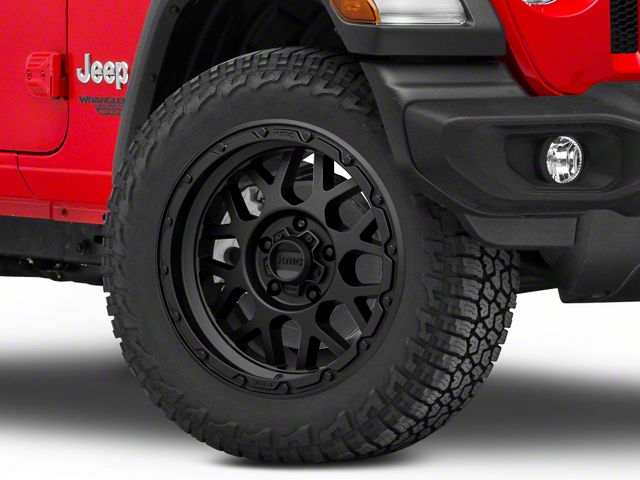 KMC Grenade Off-Road Matte Black Wheel; 20x9 (18-24 Jeep Wrangler JL)