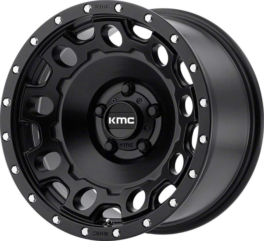 KMC Holeshot Satin Black Wheel; 17x9 (05-10 Jeep Grand Cherokee WK, Excluding SRT8)