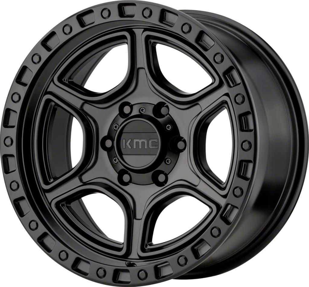 KMC Portal Satin Black Wheel; 17x9 (20-23 Jeep Gladiator JT)