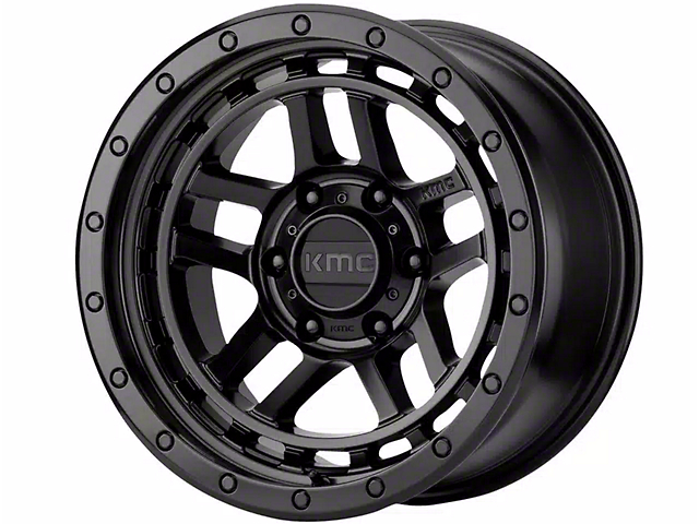 KMC Recon Satin Black Wheel; 17x8.5 (18-23 Jeep Wrangler JL)