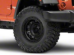 KMC Tank Beadlock Satin Black Wheel; 17x9 (07-18 Jeep Wrangler JK)