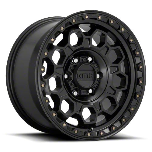 KMC Trek Satin Black Wheel; 17x9 (20-23 Jeep Gladiator JT)