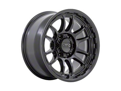 KMC Wrath Satin Black Wheel; 17x8.5 (07-18 Jeep Wrangler JK)