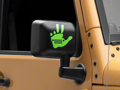 Jeep Licensed by RedRock Jeep Peace Grille Decal; Lime (87-18 Wrangler YJ, TJ & JK)