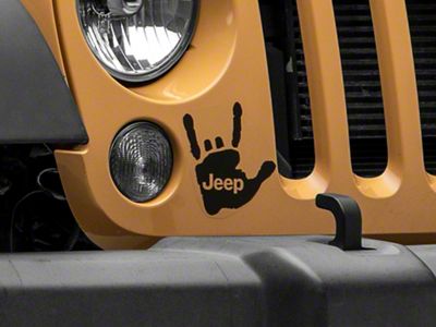 Jeep Licensed by RedRock Jeep Metal Decal; Matte Black (87-18 Wrangler YJ, TJ & JK)