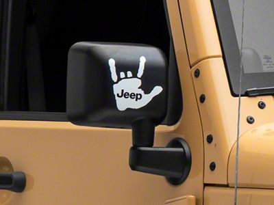 Jeep Licensed by RedRock Jeep Metal Decal; White (87-18 Wrangler YJ, TJ & JK)