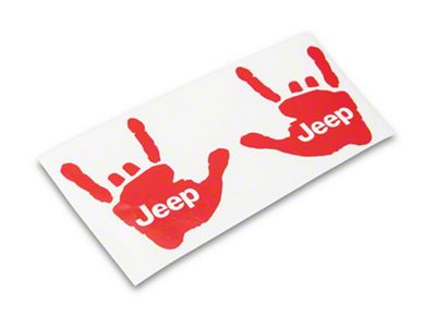Jeep Licensed by RedRock Jeep Metal Decal; Red (20-24 Jeep Gladiator JT)