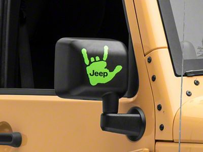 Jeep Licensed by RedRock Jeep Metal Decal; Lime (87-18 Wrangler YJ, TJ & JK)