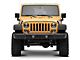 Jeep Licensed by RedRock Jeep Metal Grille Decal; Gloss Black (87-18 Wrangler YJ, TJ & JK)