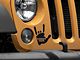 Jeep Licensed by RedRock Jeep Metal Grille Decal; Matte Black (87-18 Wrangler YJ, TJ & JK)