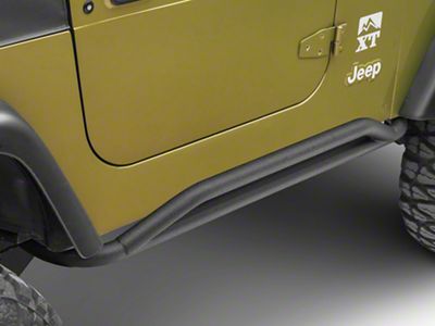 Smittybilt SRC Rocker Guards; Textured Black (87-06 Jeep Wrangler YJ & TJ, Excluding Unlimited)