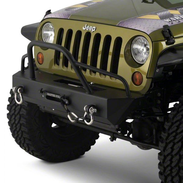 Jeep Wrangler Stubby Rock Crawler Winch Front Bumper with Pre-Runner ...