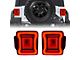 American Modified Tunnel LED Tail Lights; Black Housing; Red Lens (07-18 Jeep Wrangler JK)