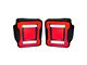 American Modified Tunnel LED Tail Lights; Black Housing; Red Lens (18-24 Jeep Wrangler JL w/ Factory Halogen Tail Lights)