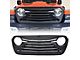 American Modified Tomahawke Grille with LED Eyebrow; Matte Black (18-24 Jeep Wrangler JL w/o TrailCam)