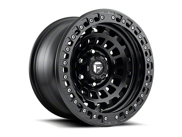 Fuel Wheels Zephyr Beadlock Matte Black Wheel; 17x9 (18-23 Jeep Wrangler JL)