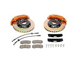 Ksport Procomp 8-Piston Front Big Brake Kit with 14-Inch Drilled Rotors; Orange Calipers (07-13 Jeep Wrangler JK)