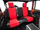 Smittybilt XRC Rear Seat Cover; Black/Red (08-18 Jeep Wrangler JK 4-Door)