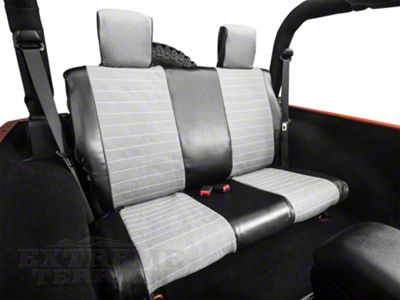 Smittybilt XRC Rear Seat Cover; Black/Gray (07-18 Jeep Wrangler JK 2-Door)