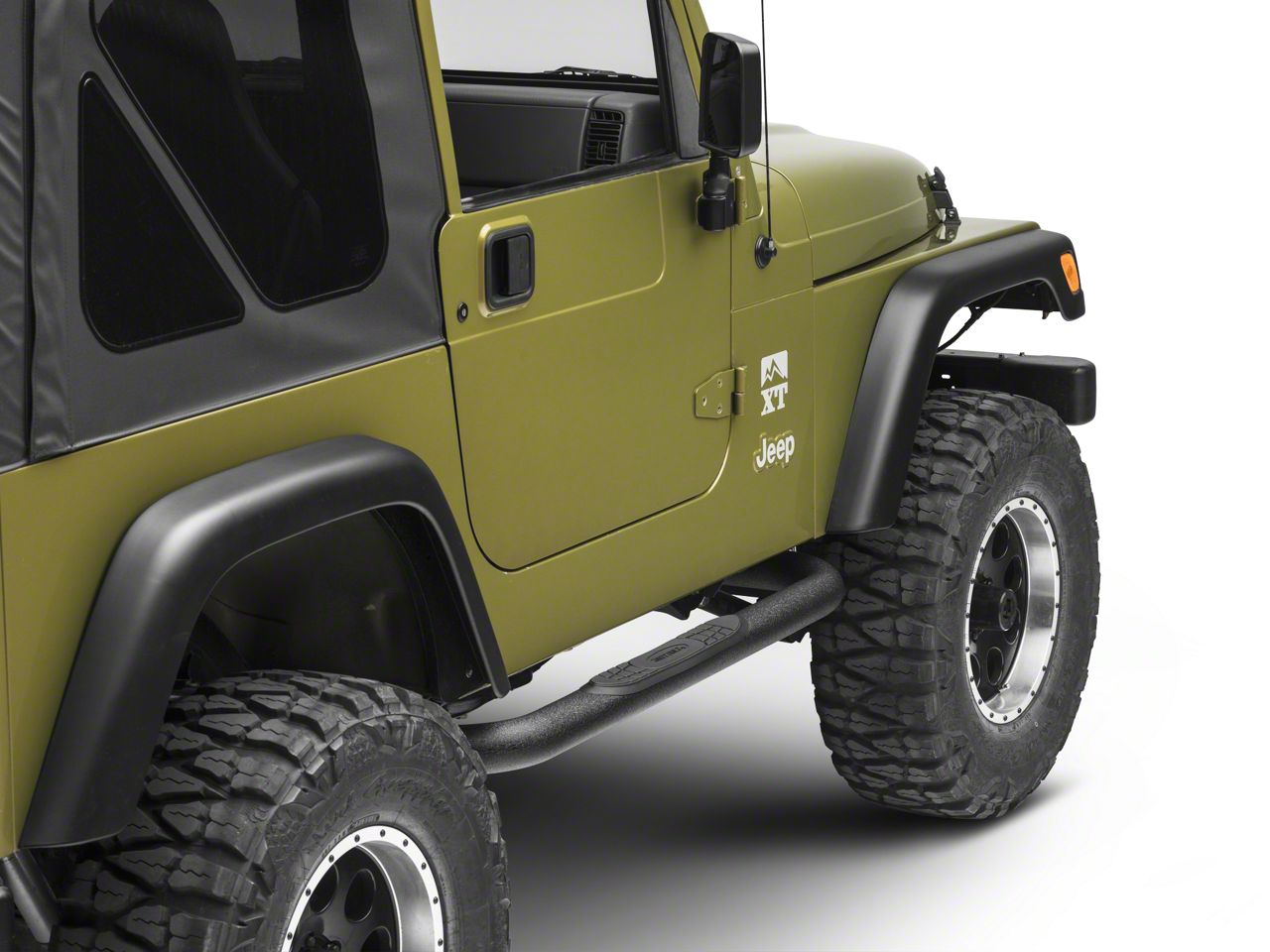 Smittybilt Jeep Wrangler 3 in. Sure Side Step Bars Textured Black